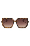 Diff 54mm Square Sunglasses In Tortoise