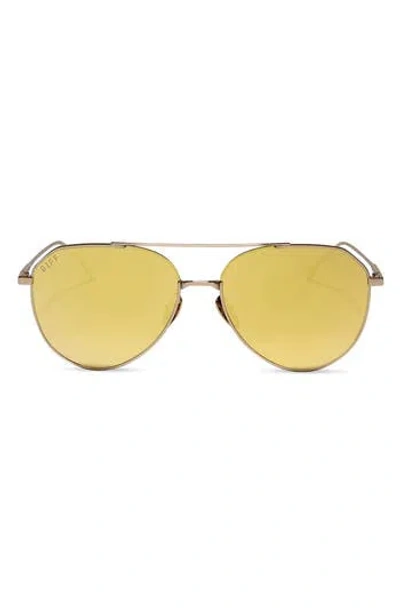 Diff 55mm Dash Polarized Aviator Sunglasses