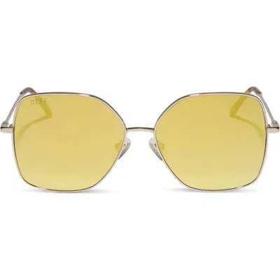 Diff 55mm Iris Butterfly Sunglasses In Gold