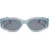 Diff 55mm Kai Slim Sunglasses In Blue