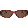 Diff 55mm Kai Slim Sunglasses In Brown
