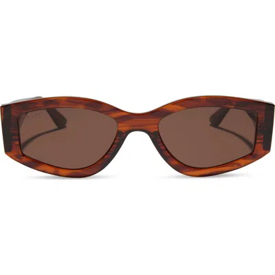Diff 55mm Kai Slim Sunglasses In Brown