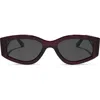 Diff 55mm Kai Slim Sunglasses In Burgundy Crystal