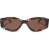 Diff 55mm Kai Slim Sunglasses In Caramel Tortoise