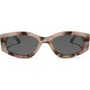 Diff 55mm Kai Slim Sunglasses In Cream Tortoise