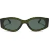 Diff 55mm Kai Slim Sunglasses In Dark Sage Crystal