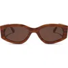 Diff 55mm Kai Slim Sunglasses In Harvest Tortoise