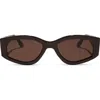 Diff 55mm Kai Slim Sunglasses In Mahogany