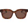 Diff 56mm Makay Square Sunglasses In Brown