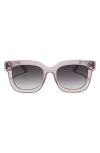 Diff 56mm Makay Square Sunglasses In Light Pink Crystal