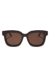Diff 56mm Makay Square Sunglasses In Mahogany