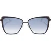 Diff 58mm Square Sunglasses In Blue