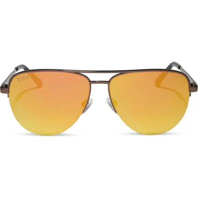 Diff 59mm August Aviator Sunglasses In Metallic