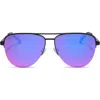 Diff 59mm August Aviator Sunglasses In Matte Black