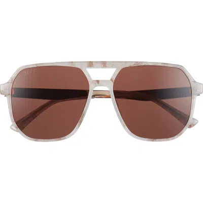 Diff 59mm Landon Aviator Sunglasses In Brown