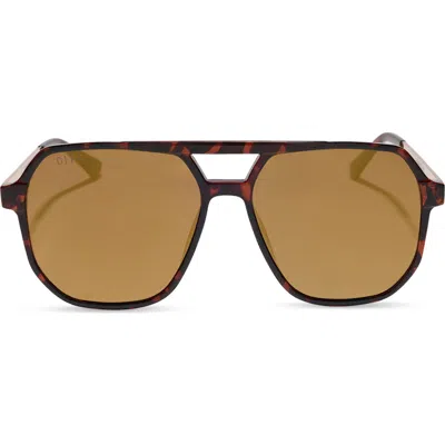 Diff 59mm Landon Aviator Sunglasses In Brown