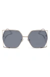 Diff 61mm Dawn Geometric Sunglasses In Blue
