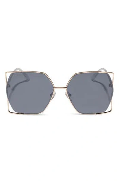 Diff 61mm Dawn Geometric Sunglasses In Blue