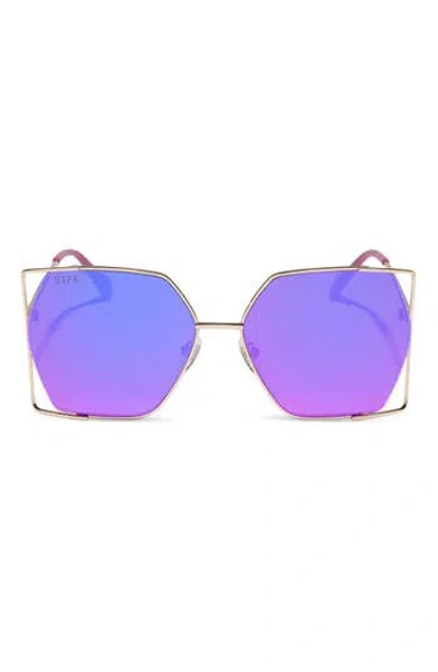 Diff 61mm Dawn Geometric Sunglasses In Orange