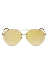 Diff 62mm Lenox Polarized Aviator Sunglasses In Gold