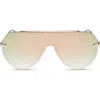 Diff 63mm Leilani Shield Sunglasses In Red