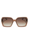 Diff 63mm Presley Square Sunglasses In Brown