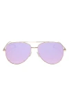 Diff 63mm Scarlett Aviator Sunglasses In Purple