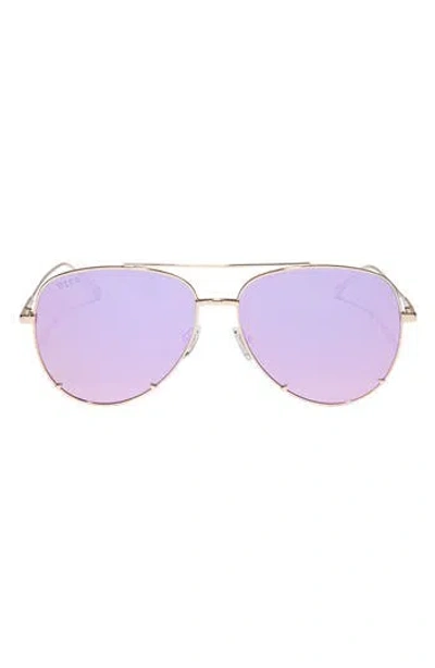Diff 63mm Scarlett Aviator Sunglasses In Purple