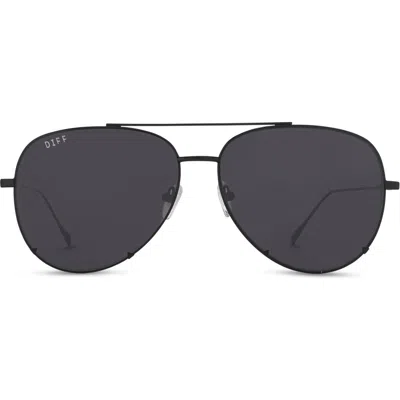 Diff 63mm Scarlett Sunglasses In Black/grey Lens