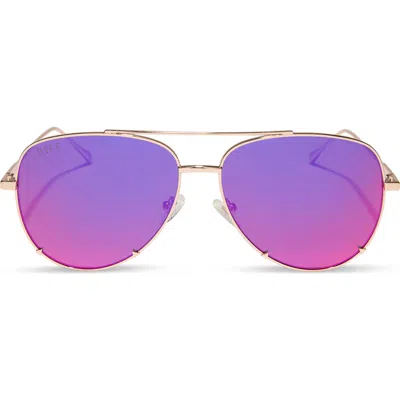 Diff 63mm Scarlett Sunglasses In Champagne/fuchsia Mirror