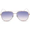 Diff 63mm Scarlett Sunglasses In Champagne/lavender Rose Lens