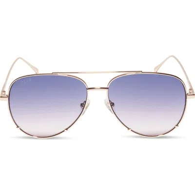 Diff 63mm Scarlett Sunglasses In Champagne/lavender Rose Lens