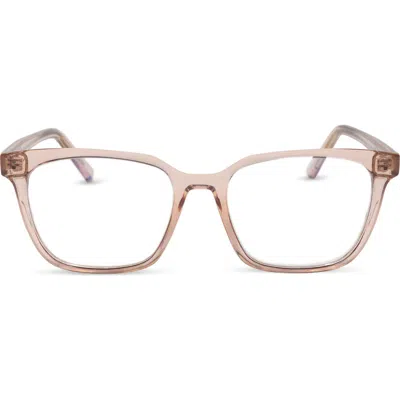 Diff Alex 50mm Square Blue Light Blocking Glasses In Neutral
