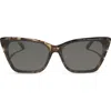 Diff Alina 61mm Cat Eye Sunglasses In Gray