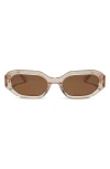 Diff Allegra 53mm Oval Sunglasses In Vintage Rose Crystal/ Brn Grad