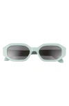 Diff Allegra 53mm Polarized Rectangle Sunglasses In Gray