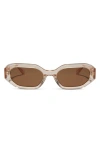 Diff Allegra 53mm Rectangular Sunglasses In Vintage Rose Crystal/ Brn Grad