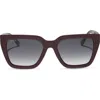Diff Amara 54mm Square Sunglasses In Brown