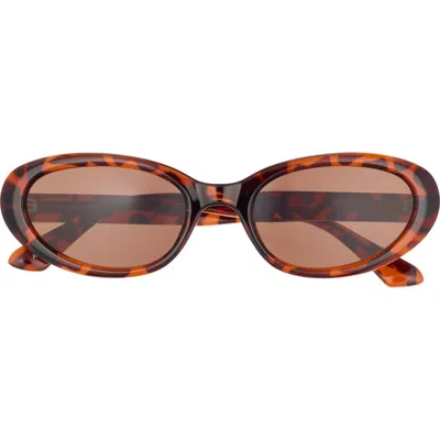 Diff Annabelle 54mm Oval Sunglasses In Pearled Umber/ Grey