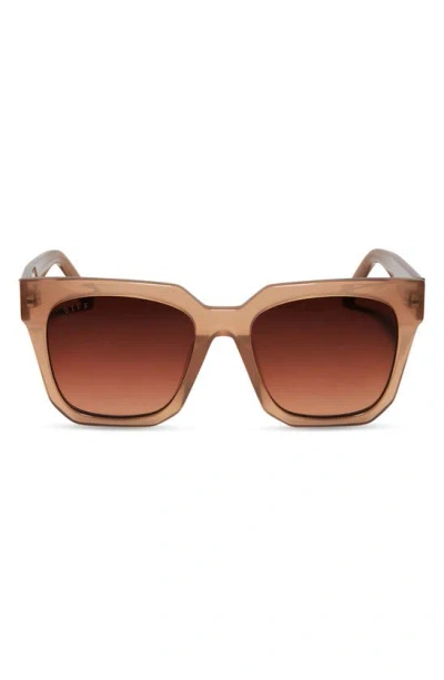 Diff Ariana Ii 54mm Gradient Square Sunglasses In Taupe/ Brown Gradient