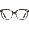 Diff Ava 50mm Small Blue Light Blocking Reading Glasses In Clear Leopard