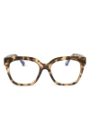 Diff Ava 50mm Square Blue Light Blocking Glasses In Red