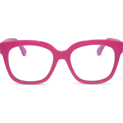 Diff Ava Blue Light Reading Glasses In Bubblegum Pink