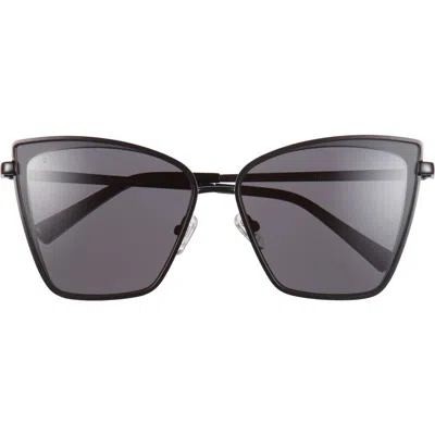 Diff Becky 57mm Cat Eye Sunglasses In Black/ Grey