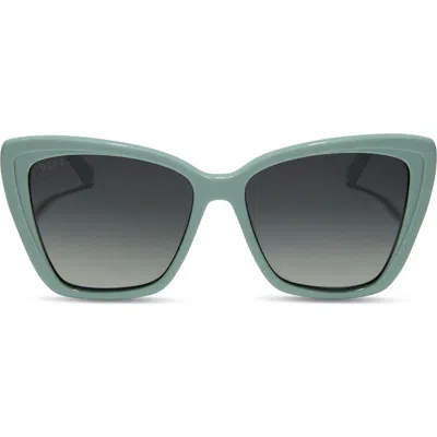 Diff Becky Ii 56mm Cat Eye Sunglasses In Grey Gradient