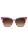 Diff Becky Ii 56mm Polarized Cat Eye Sunglasses In Pink Gradient