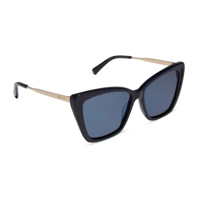 Diff Becky Ii Sunglasses In Royal Midnight Mirror Polarized In Orange