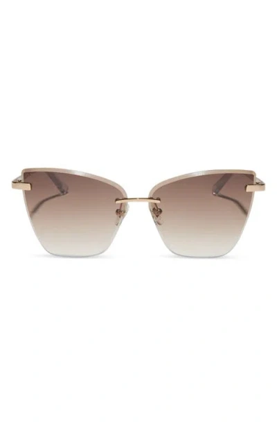 Diff Becky V 63mm Oversize Gradient Cat Eye Sunglasses