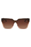 Diff Bella 54mm Gradient Square Sunglasses In Brown Gradient