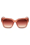 Diff Bella 54mm Gradient Square Sunglasses In Dusk / Dusk Gradient